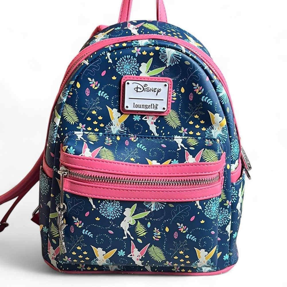 Loungefly Blue and Pink Mini Backpack Disney Design